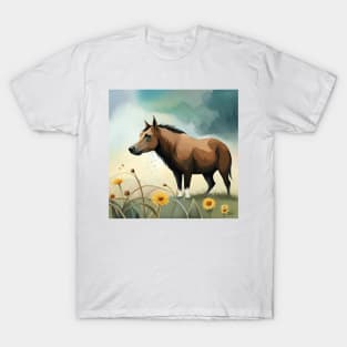 Horse in a field T-Shirt